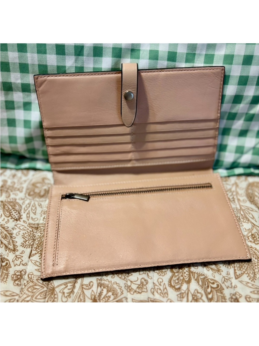 Genuine Leather Pale Pink Women's Wallet/Clutch - Picture 12 of 13